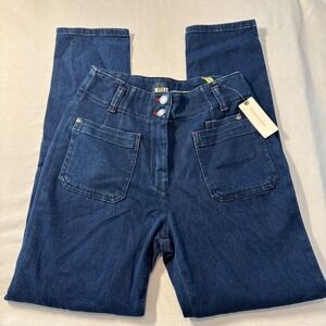 NWT Maeve Anthropologie High Waisted Dark Wash Denim Jeans Size 27‎ Designer